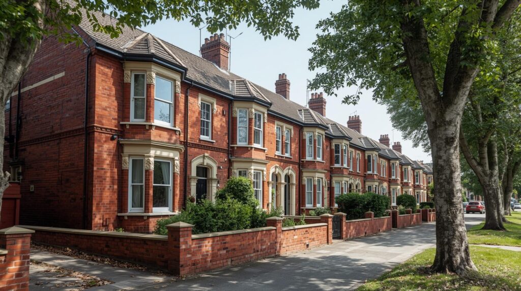 A row of terraced houses, typically who’d require party wall agreements