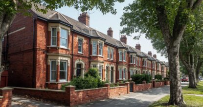 A row of terraced houses, typically who’d require party wall agreements