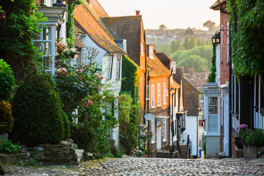 Some listed properties on Mermaid Street, Rye, also a conservation area