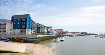 Waterfront houses at Littlehampton